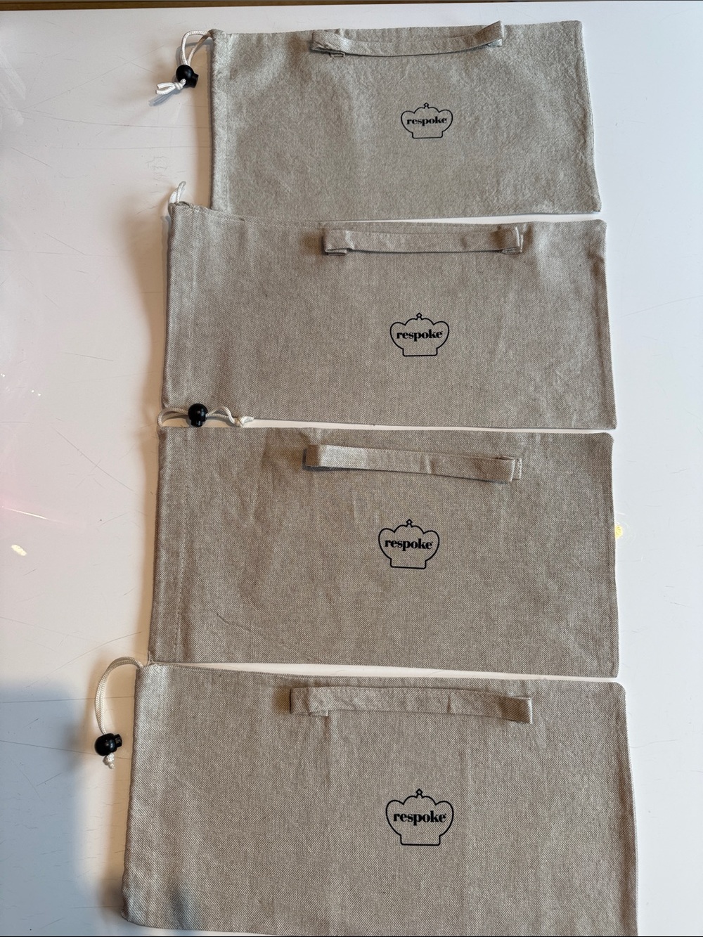 respoke Neutral Canvas Travel Shoe Bags - Sold separately